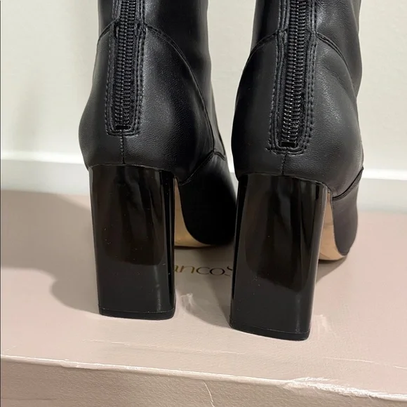 Franco Sarto High Knee Black Leather Boot - Picture 8 of 8